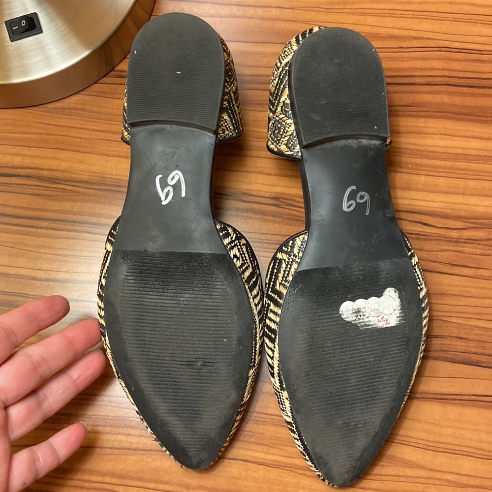 Isaac Mizrahi New York woven black flats size 9.5 - Picture 3 of 6